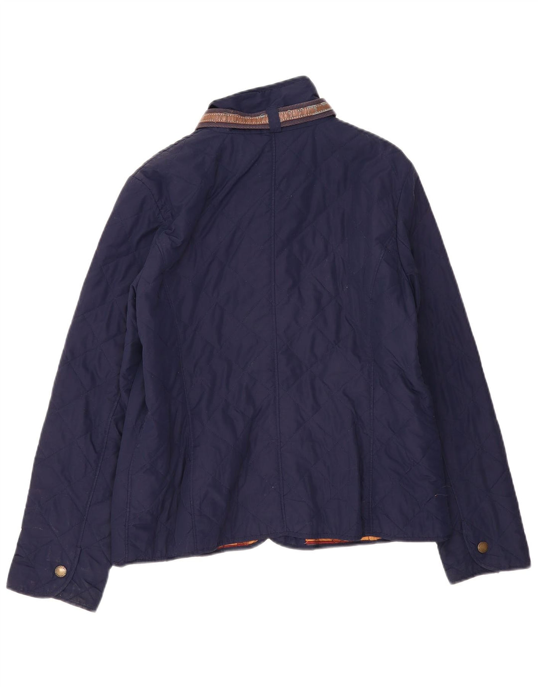 Ralph Lauren Dame Quilted Jacket UK 16 Large Navy Blue Polyester