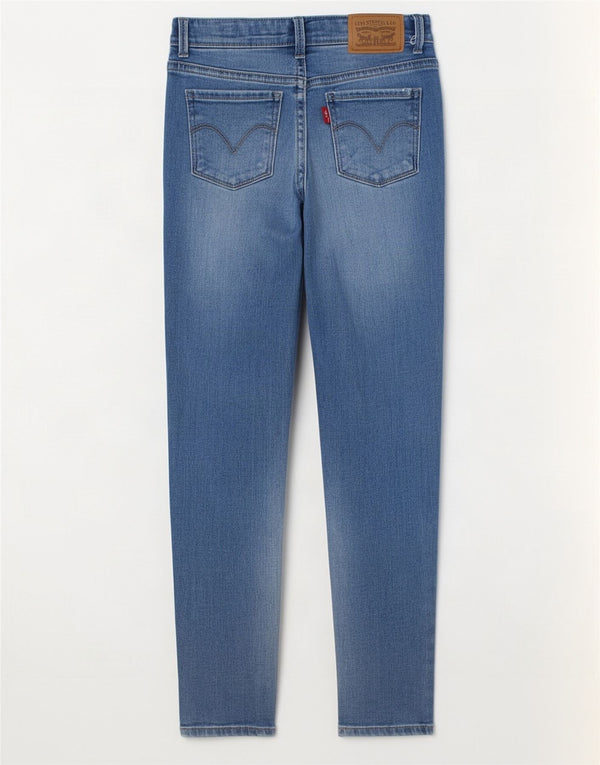 Levi's Girls 710 Super Skinny Jeans 7-8 år W20 L23 Blå Bomuld
