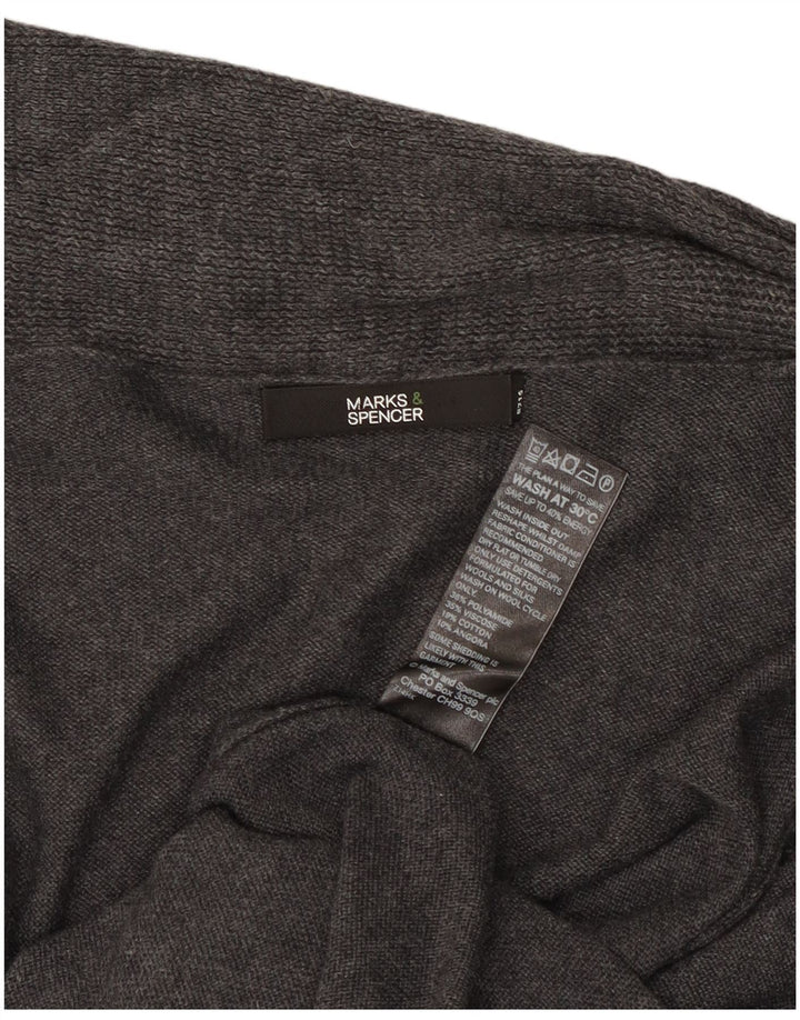 Marks & Spencer Dame Longline Åben Cardigan Sweater UK 16 Large Grey
