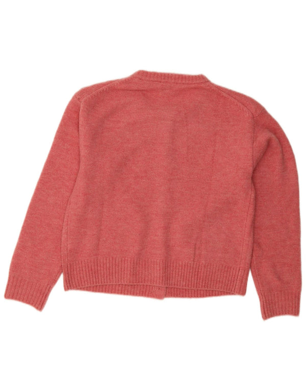 PEPE Jeans Dame Crop Cardigan Sweater UK 14 Medium Pink
