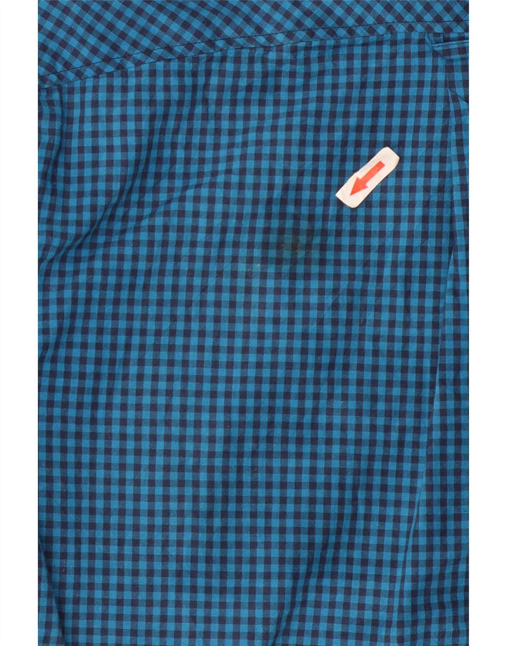 Ben Sherman herreskjorte lille blå Gingham bomuld