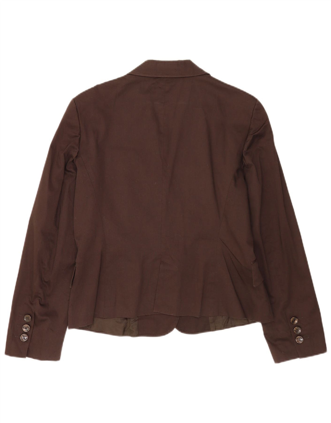 Zara Dame 2 Button Blazer Jacket UK 18 XL Brun Bomuld