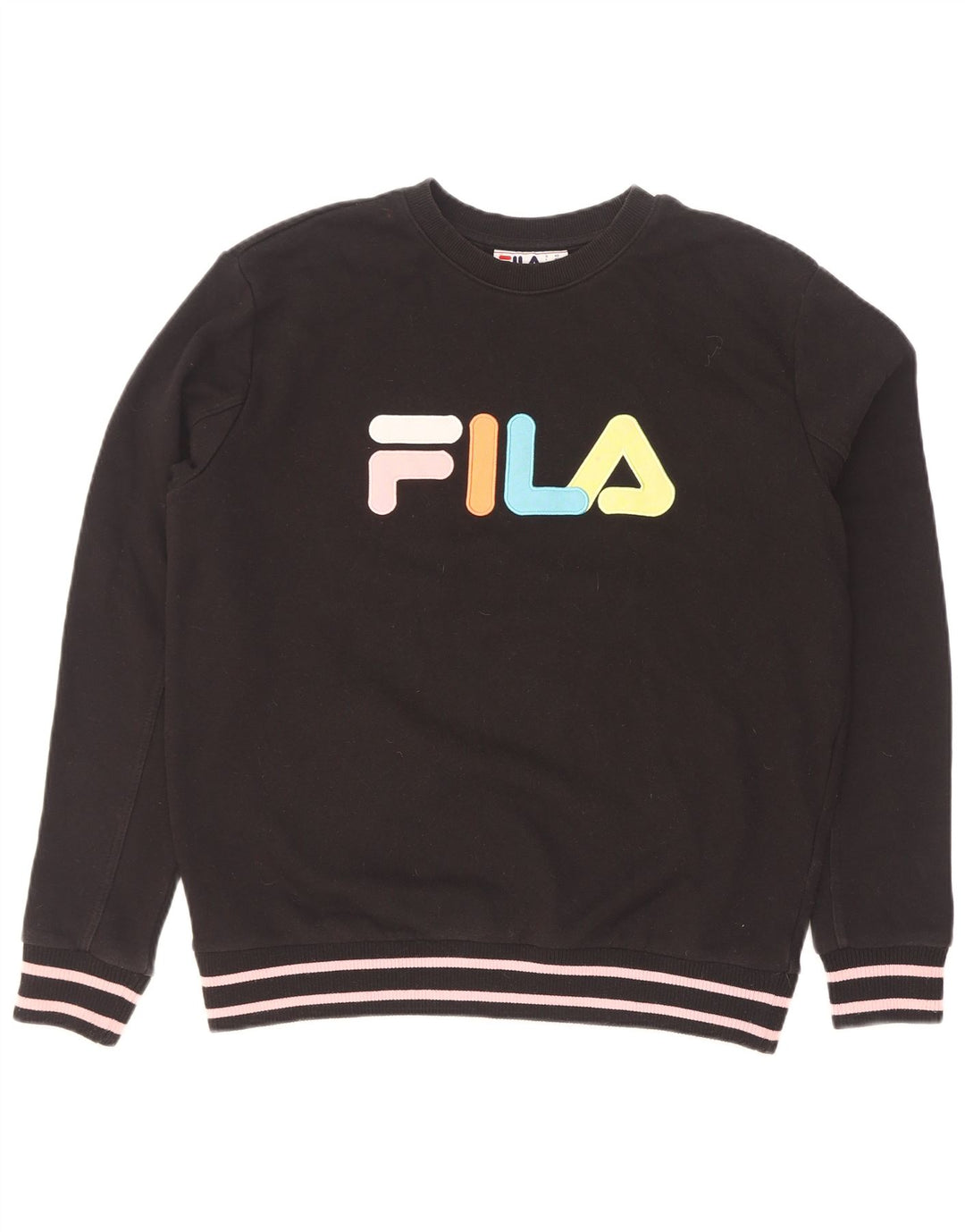 Fila Herre grafisk sweatshirt jumper stor sort stribet bomuld