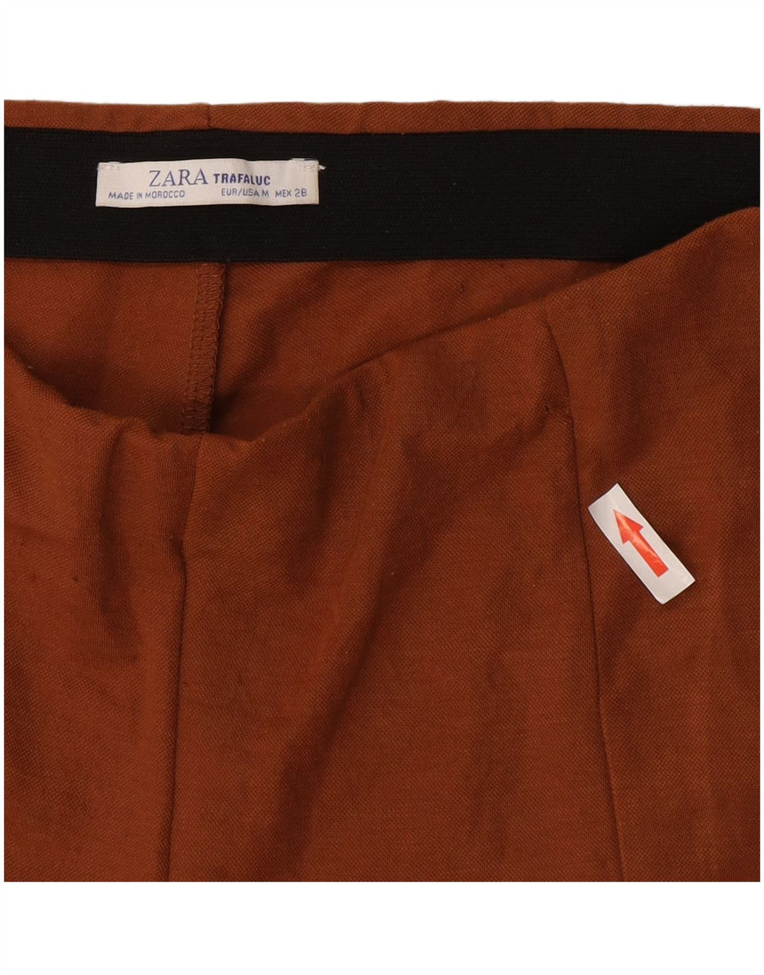 Zara kvinders brede ben Casual bukser Medium W28 L30 Brun