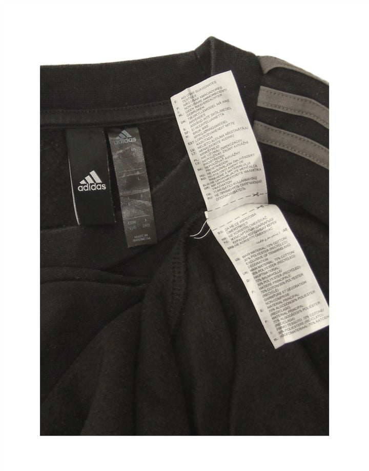 Adidas Herre Sweatshirt Jumper Large Sort Bomuld