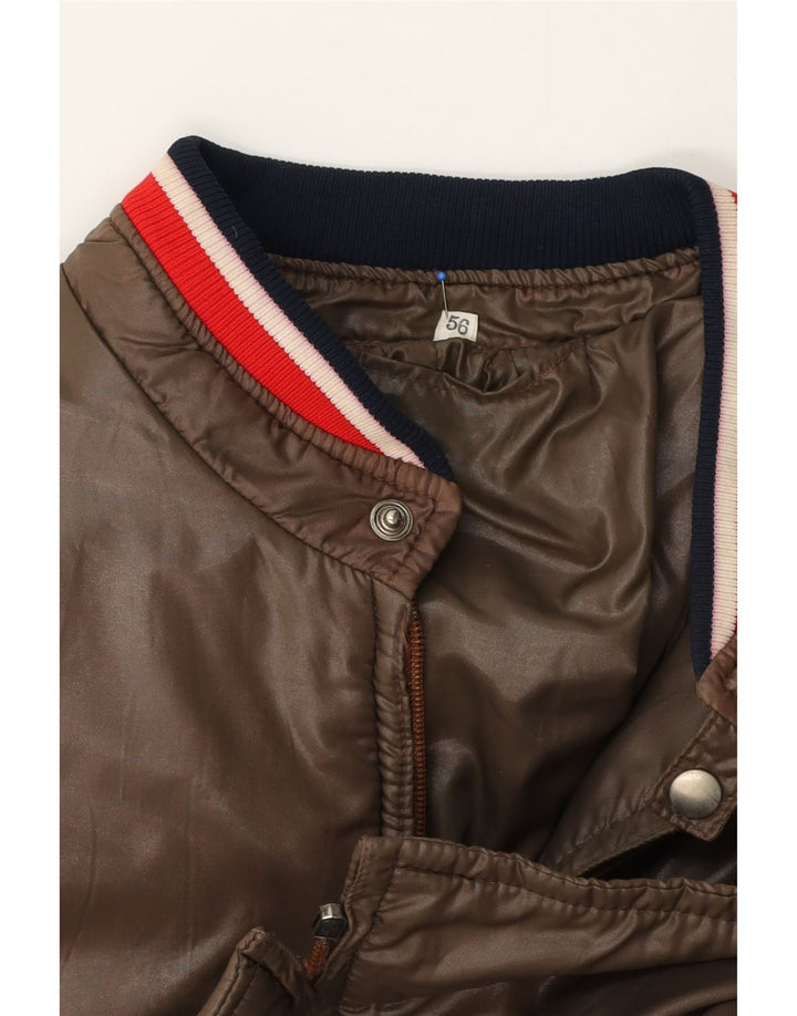 Vintage polstret herrejakke UK 38 Medium Brown