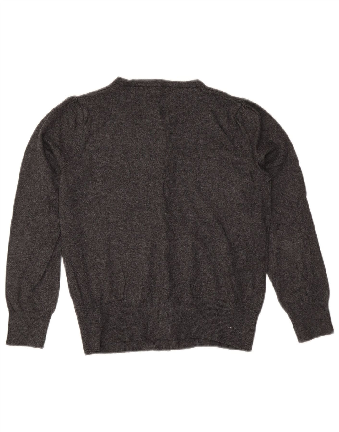 Marks & Spencer Dame Crop Cardigan Sweater UK 14 Medium Grey Viscose