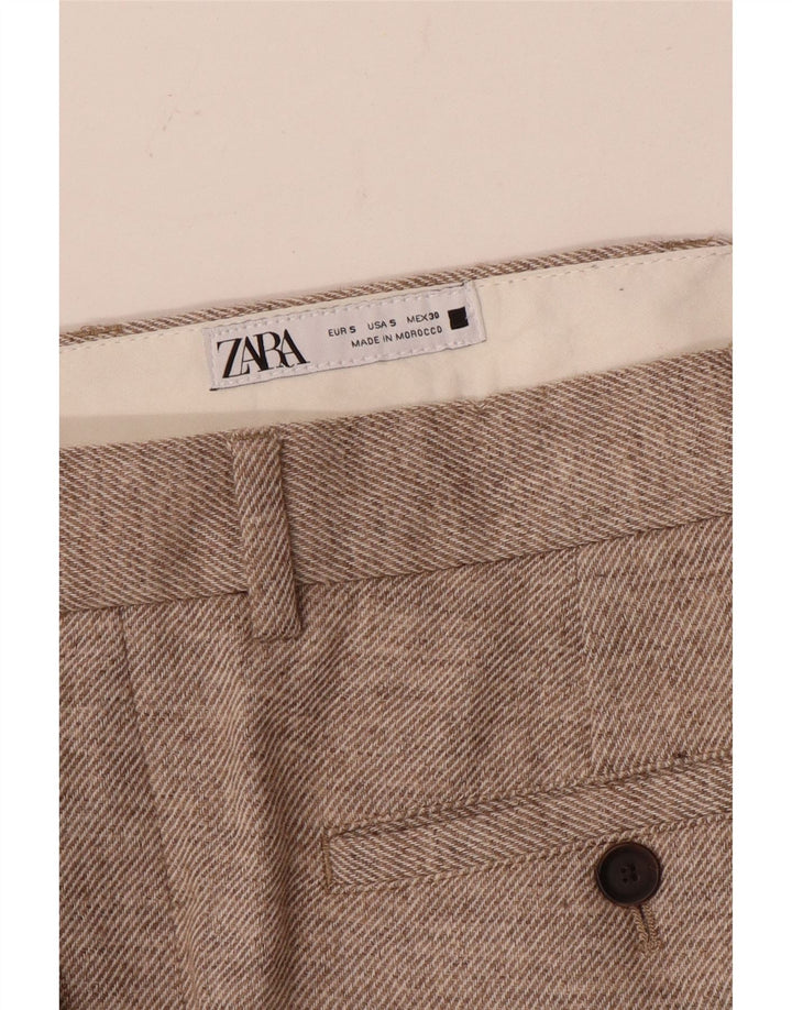 Zara lige jakkesæt til kvinder Small W28 L29 Beige