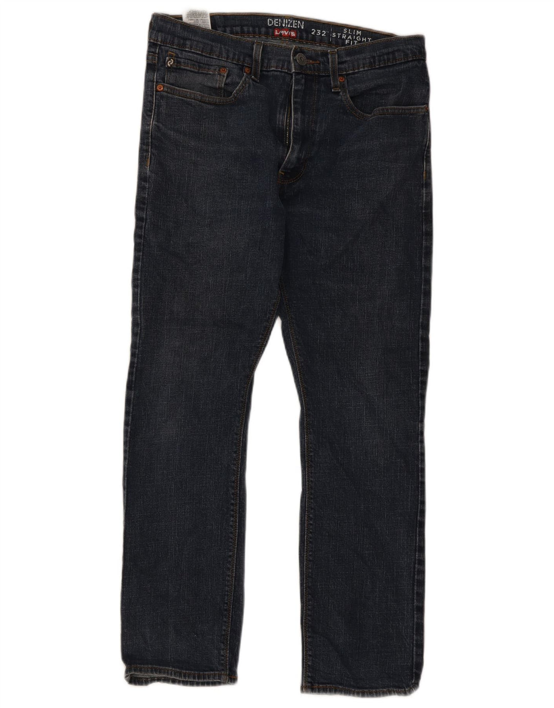 Levi's Herre Denizen Slim Straight Jeans W34 L30 Marineblå Bomuld