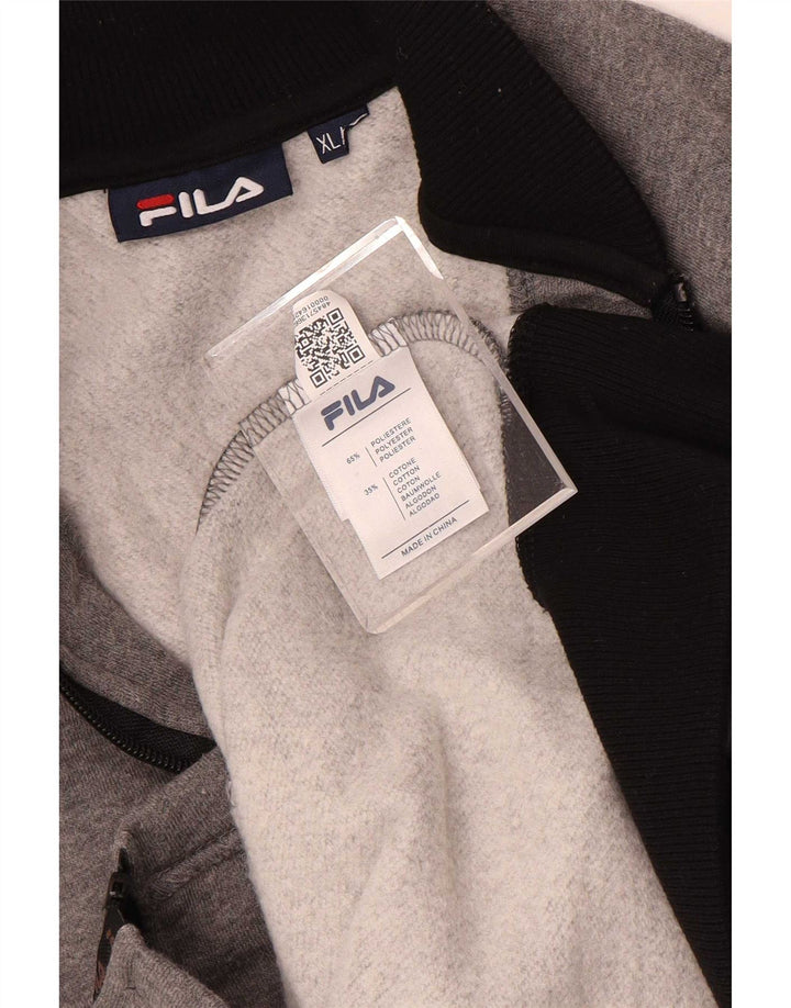 Fila Womens Regular Fit træningsdragt Topjakke UK 18 XL Grå Colourblock