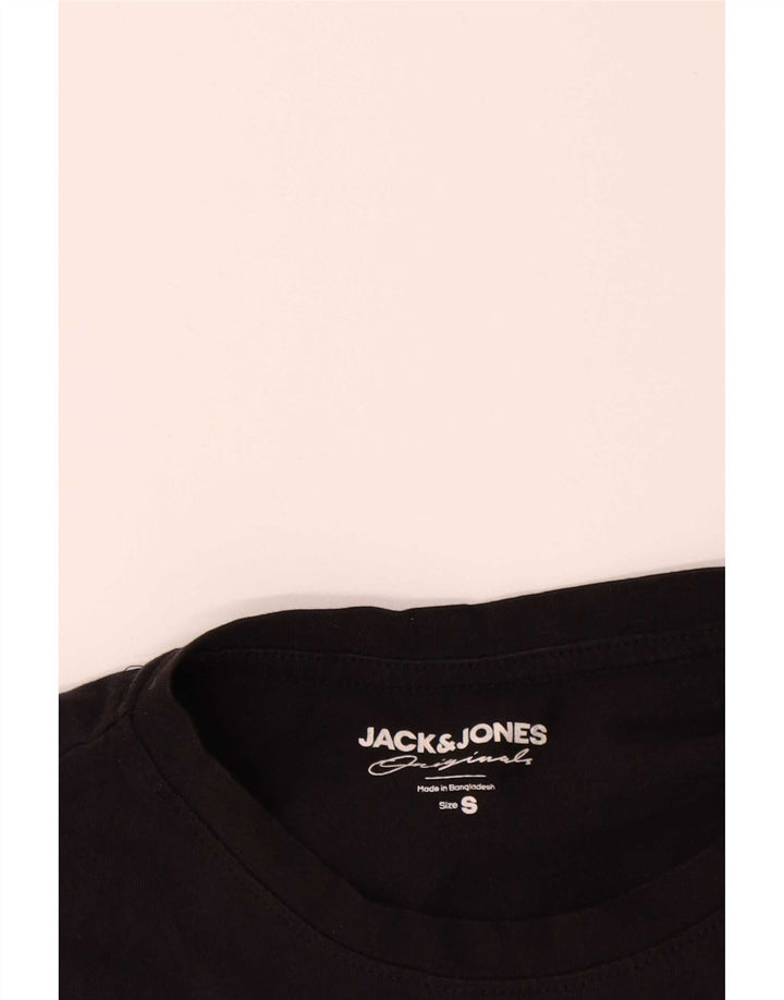 Jack & Jones herre T-shirt top lille sort bomuld