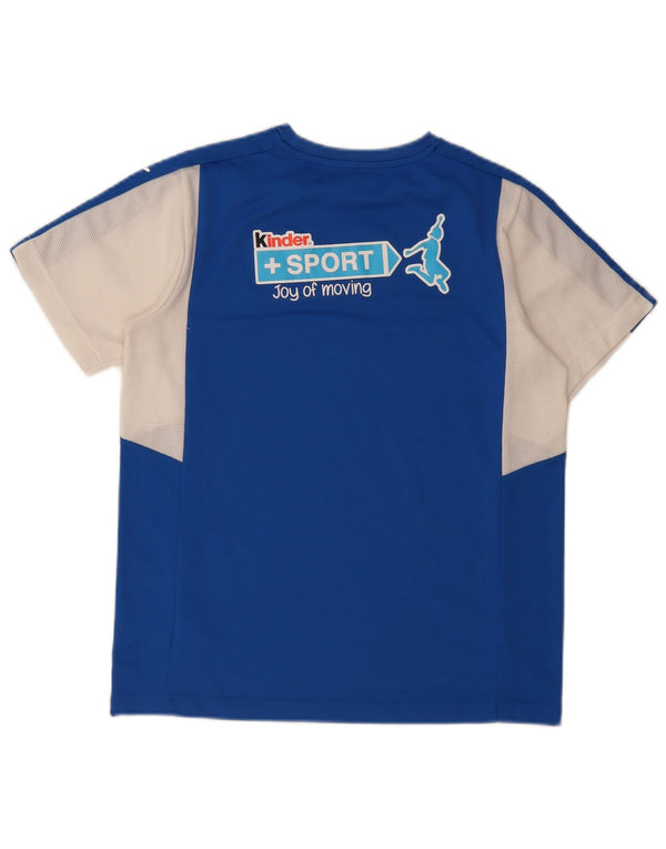 Puma Boys Italia Grafisk T-Shirt Top 15-16 år 2XL Blå Colourblock