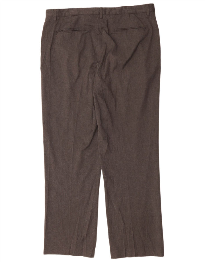 Calvin Klein Lige Chinobukser til mænd W36 L32 Grå polyester