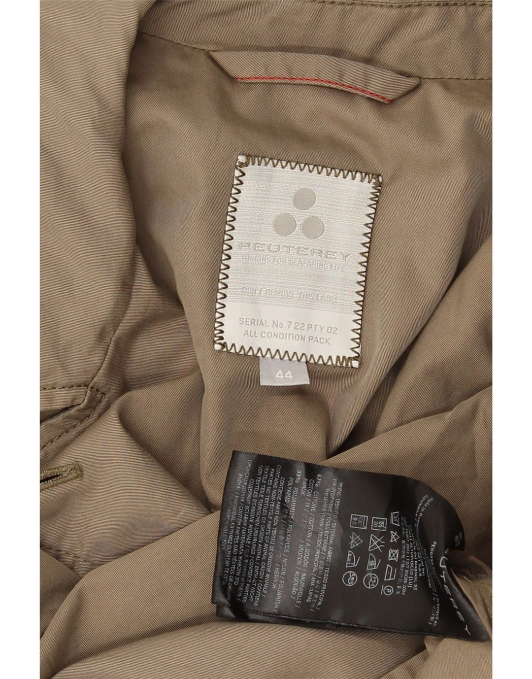 PEUTEREY Trenchcoat til kvinder IT 44 Medium Beige Bomuld