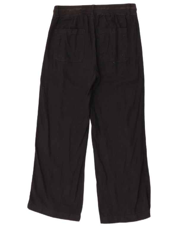 Marks & Spencer Kvinder Casual Bukser med brede ben UK 8 Small W28 L27 Sort