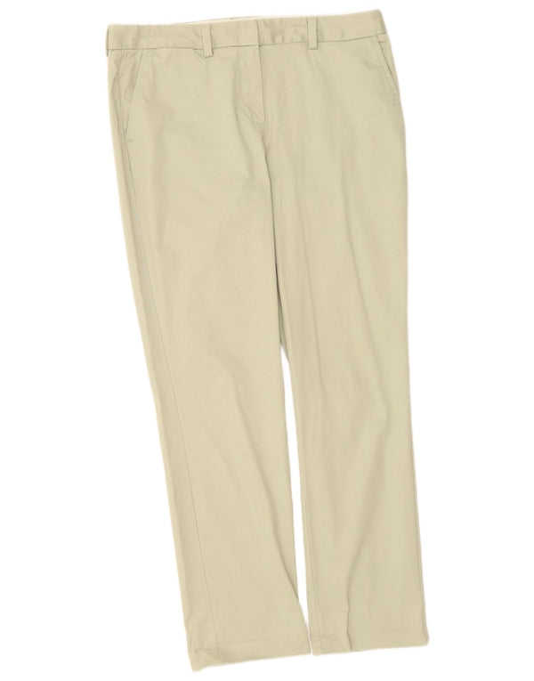 Lands End Dame Mid Rise Lige Chino Bukser UK 14 Large W32 L30 Grøn