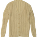 Vintage hæklet cardigan sweater til kvinder UK 14 Medium Off White