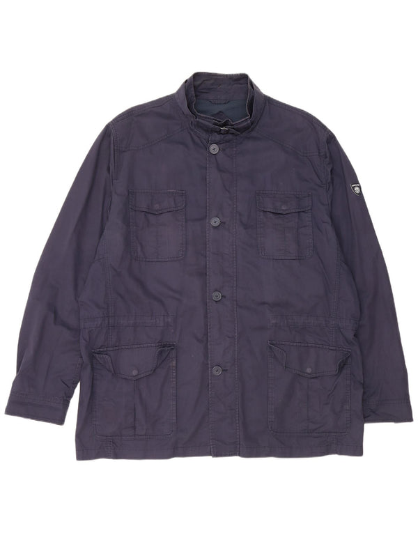 Navigare Herre Utility Jacket UK 50 5XL Navy Blue Cotton