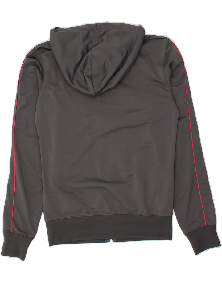 NIKE Womens Graphic Zip Hoodie Sweater UK 10 Small Grey Polyester Vintage Nike and Second-Hand Nike from Messina Hembry 
