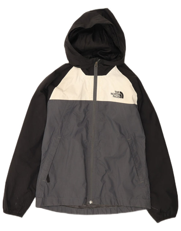 THE NORTH FACE Regnjakke med hætte til drenge 11-12 år Stor sort farveblok