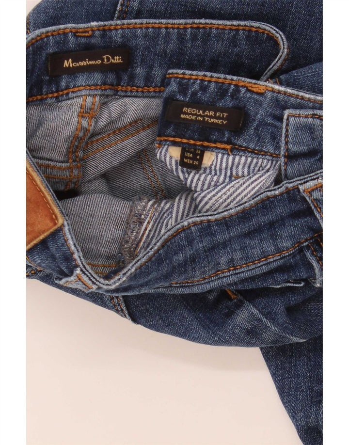Massimo Dutti Womens Regular Fit denimshorts EU 36 XS W26 Blå