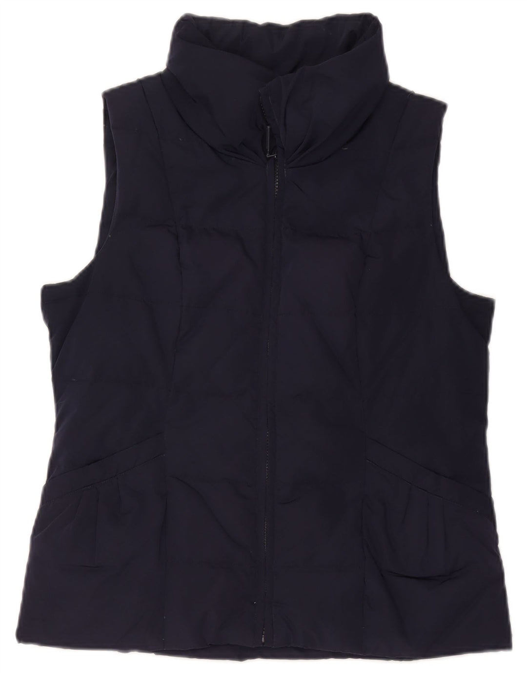 Monsoon Womens Polstret Gilet UK 14 Medium Navy Blue Polyester