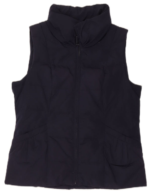 Monsoon Womens Polstret Gilet UK 14 Medium Navy Blue Polyester