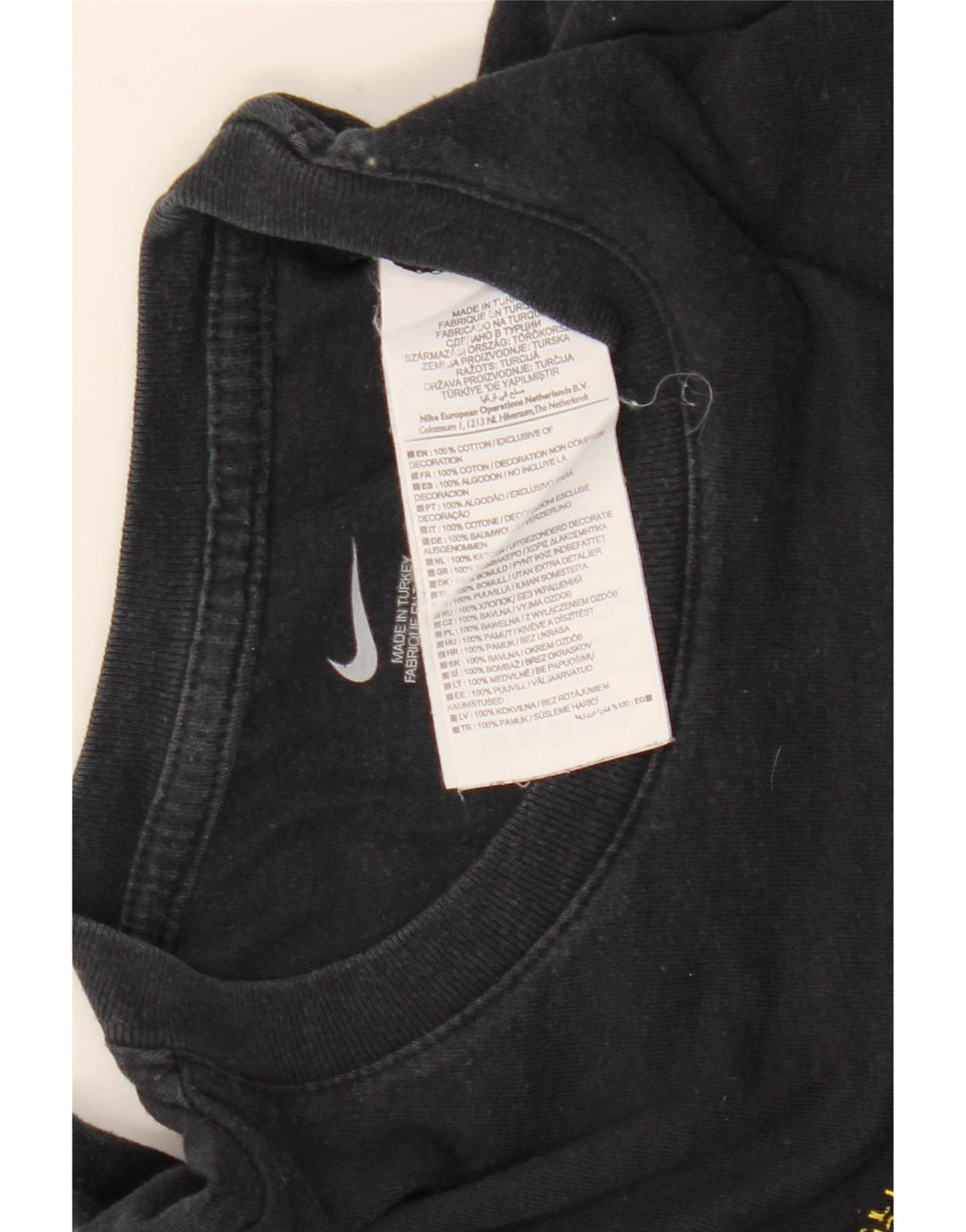 Nike grafisk T-shirt top til mænd UK 38/40 Medium sort bomuld