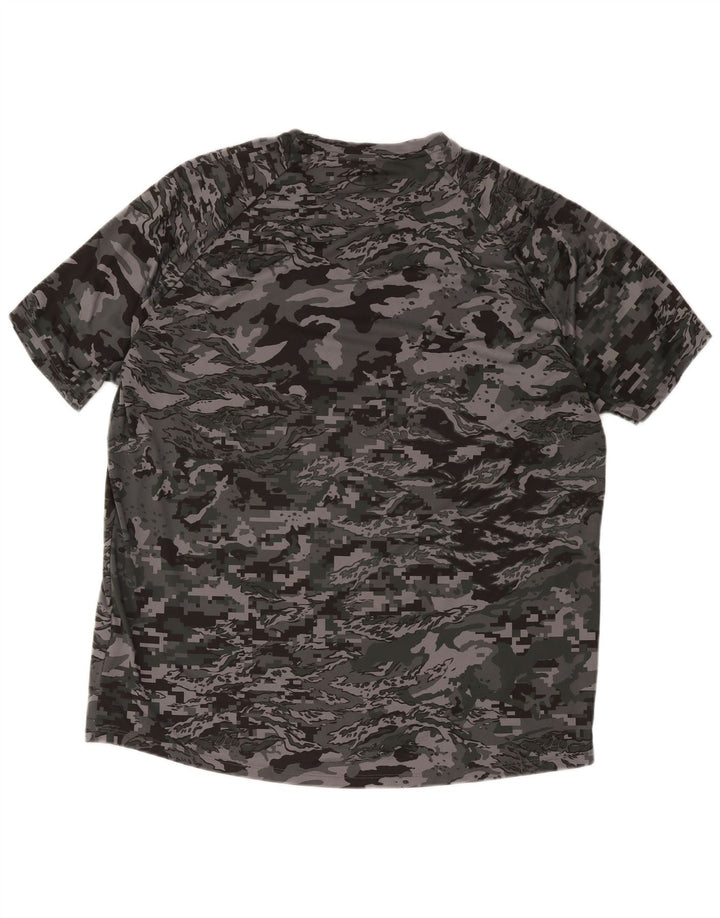 Under Armour Herre T-Shirt Top 2XL Grå Camouflage Polyester