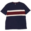 IZOD Herre T-Shirt Top Stor Marineblå Colourblock Bomuld