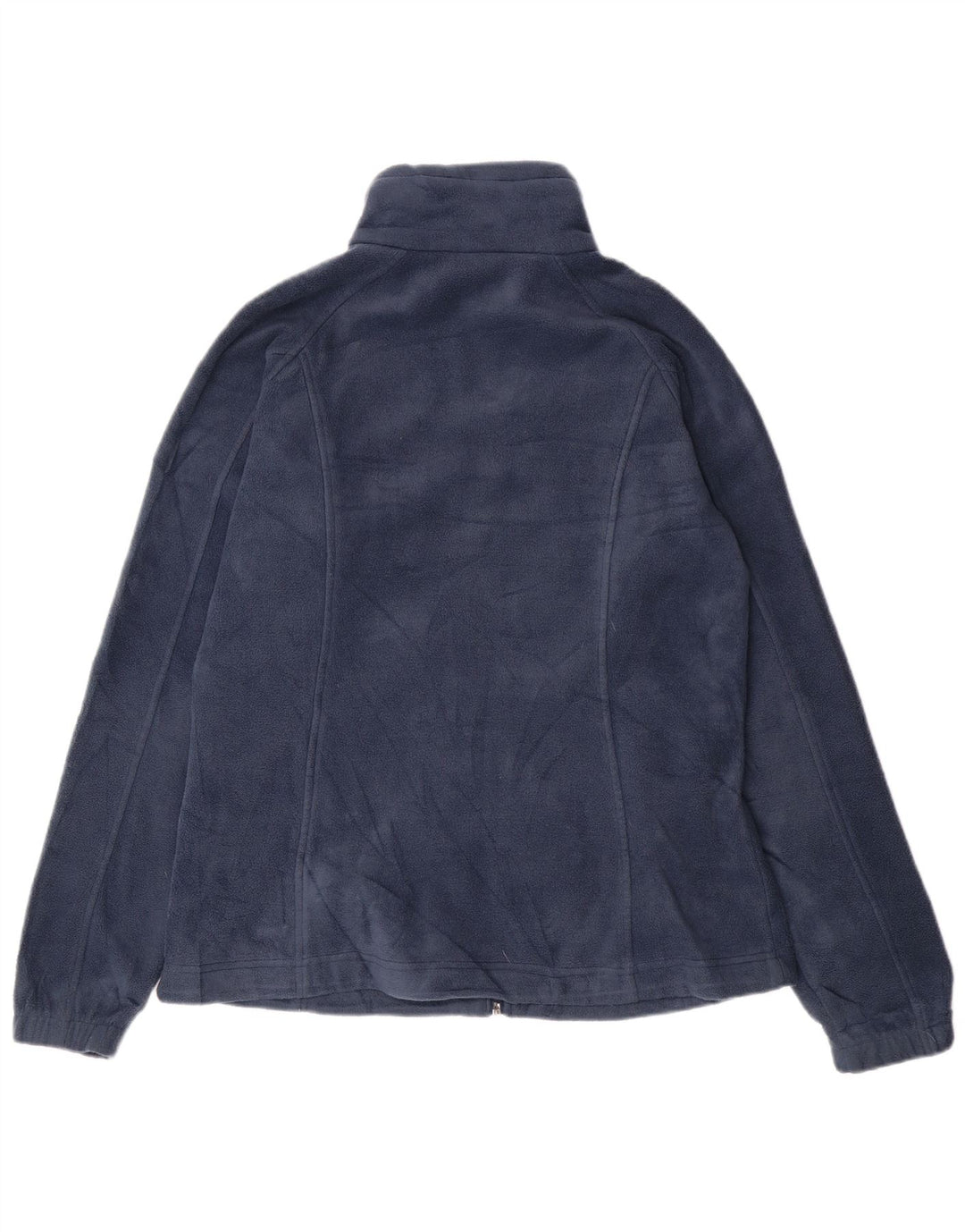 COLUMBIA Womens Fleece Jacket UK 14 Medium Navy Blue Polyester