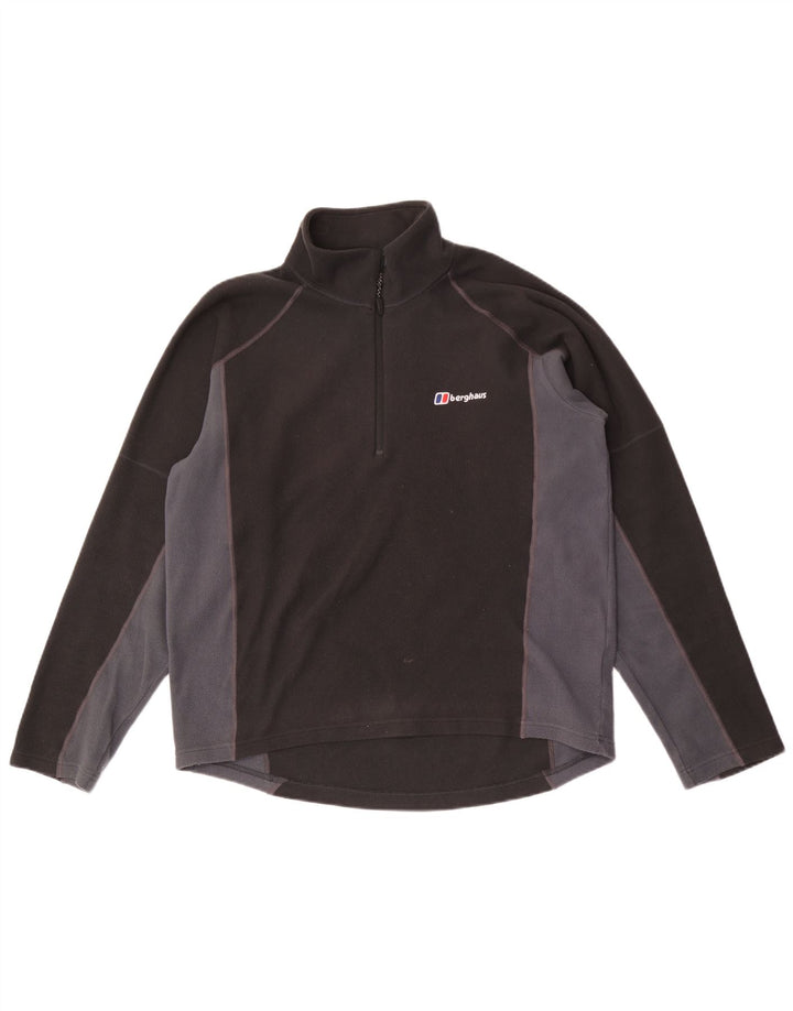 BERGHAUS Fleece Jumper med lynlås til mænd Medium Grå Colourblock Polyester