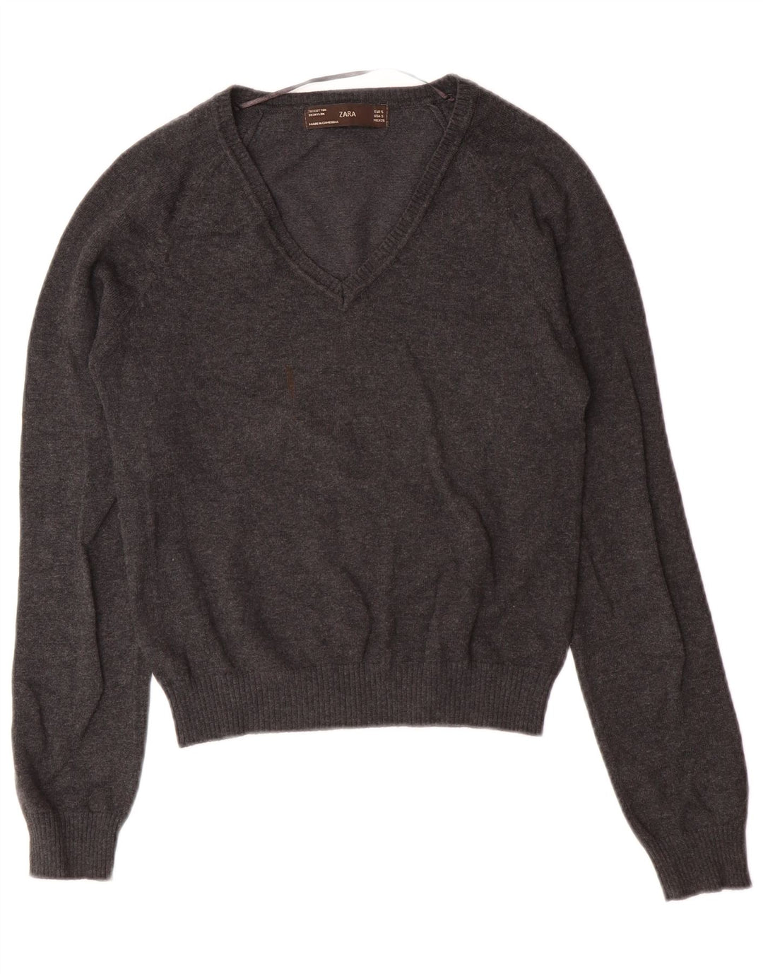 Zara Boys V-hals sweater 7-8 år Lille Grå Bomuld
