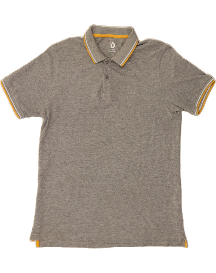 DACK'S Mens Polo Shirt XL Grey Cotton Vintage Dack's and Second-Hand Dack's from Messina Hembry 
