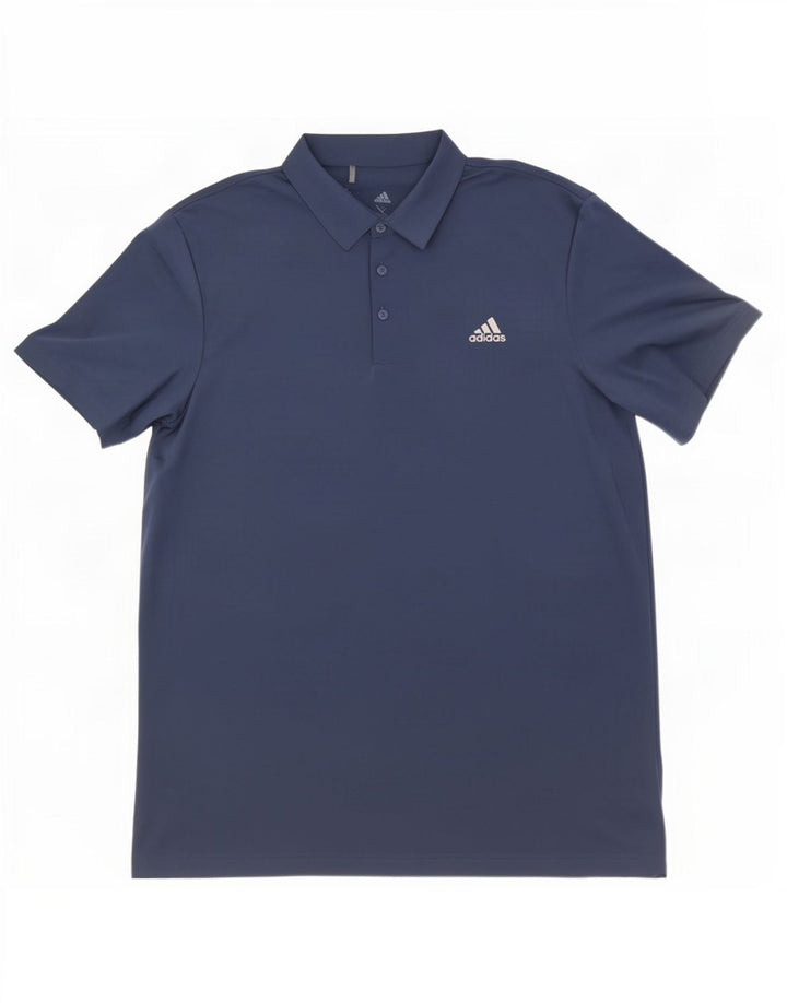 Adidas herre poloshirt XL marineblå polyester