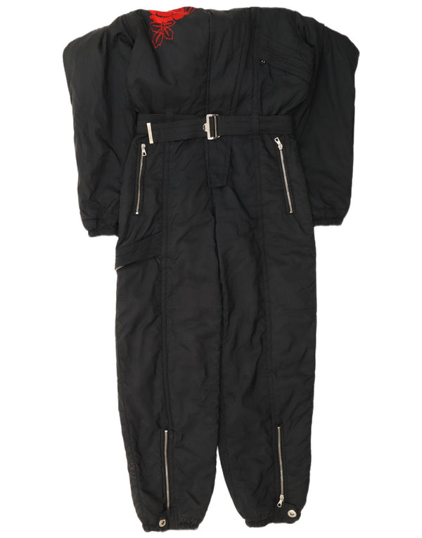 Belfe Graphic Ski Jumpsuit UK 14 Medium Navy Blue Nylon