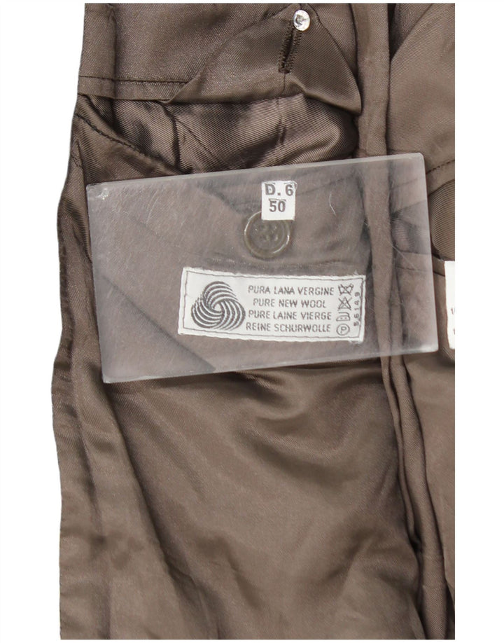 Vintage herre 2-knaps blazerjakke IT 50 Stor grøn ternet ny uld