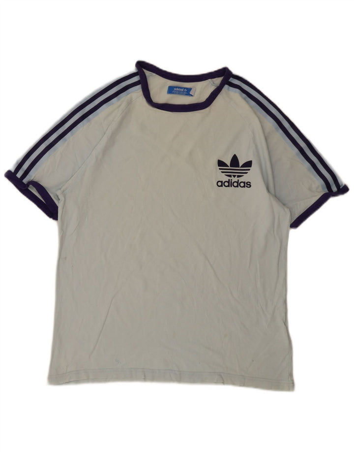 Adidas Herre T-Shirt Top Stor Blå Bomuld