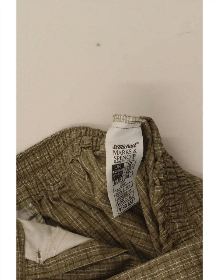 Marks & Spencer Chinobukser til kvinder UK 10 Small W24 L31 Brown Check