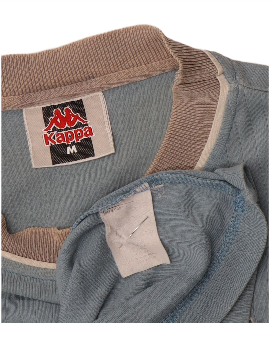 Kappa Herre T-Shirt Top Medium Blå Bomuld