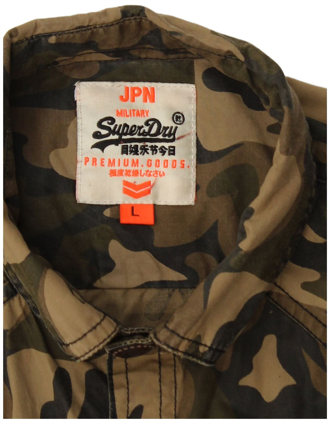 SUPERDRY Kortærmet Militærskjorte til mænd Stor flerfarvet Camouflage