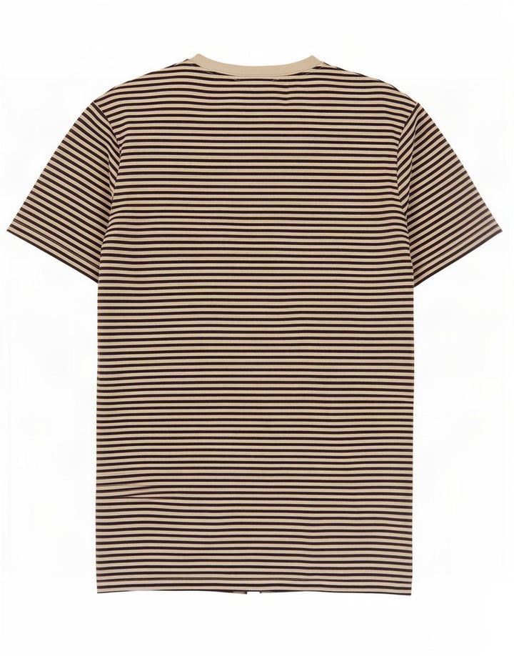 Fred Perry Herre T-shirt Top Lille hvid nålestribet bomuld