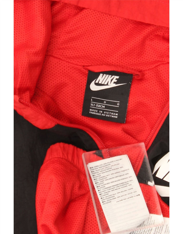 NIKE Grafisk træningsdragt topjakke til drenge 12-13 år Stor rød farveblok