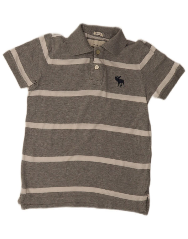 Abercrombie & Fitch Boys Muscle Rugby Polo Shirt 7-8 år Medium Grå