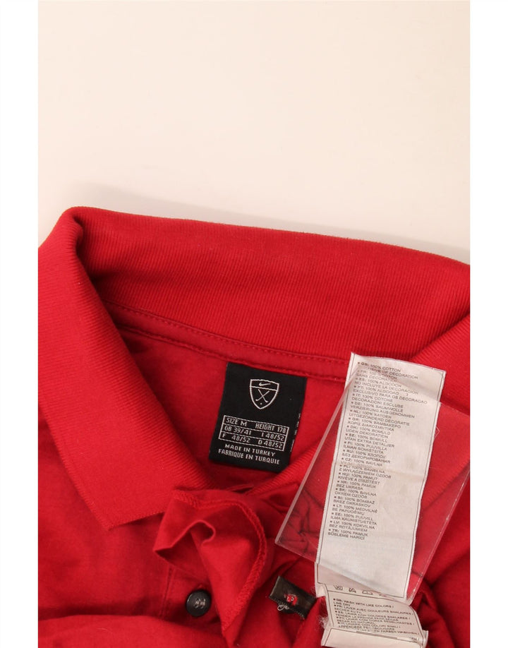 Nike herre poloshirt UK 39/41 Medium rød bomuld
