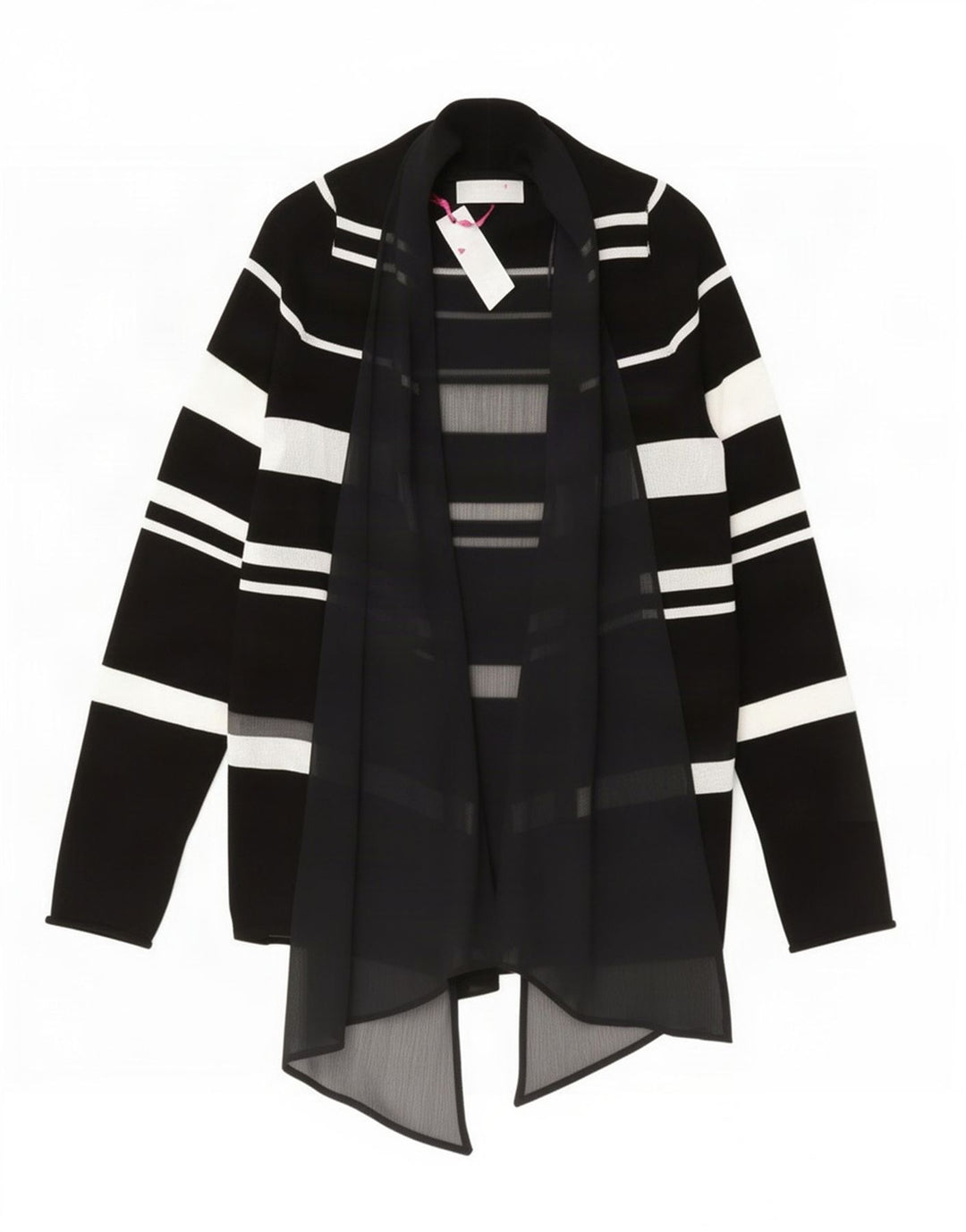 Marks & Spencer Dame Per Una Asymmetrisk Cardigan Top UK 16 Large Black