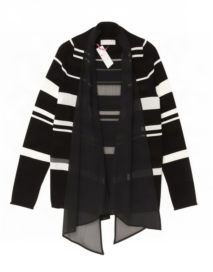 Marks & Spencer Dame Per Una Asymmetrisk Cardigan Top UK 16 Large Black