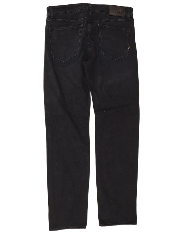 Hugo Boss Straight Jeans til mænd W32 L32 Marineblå bomuld