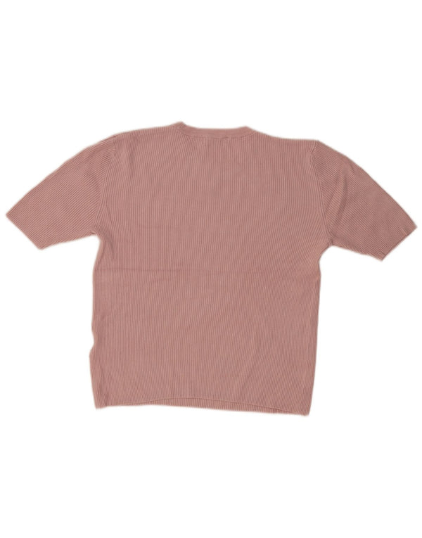 Marks & Spencer T-shirt top til kvinder UK 14 Large Pink Viscose