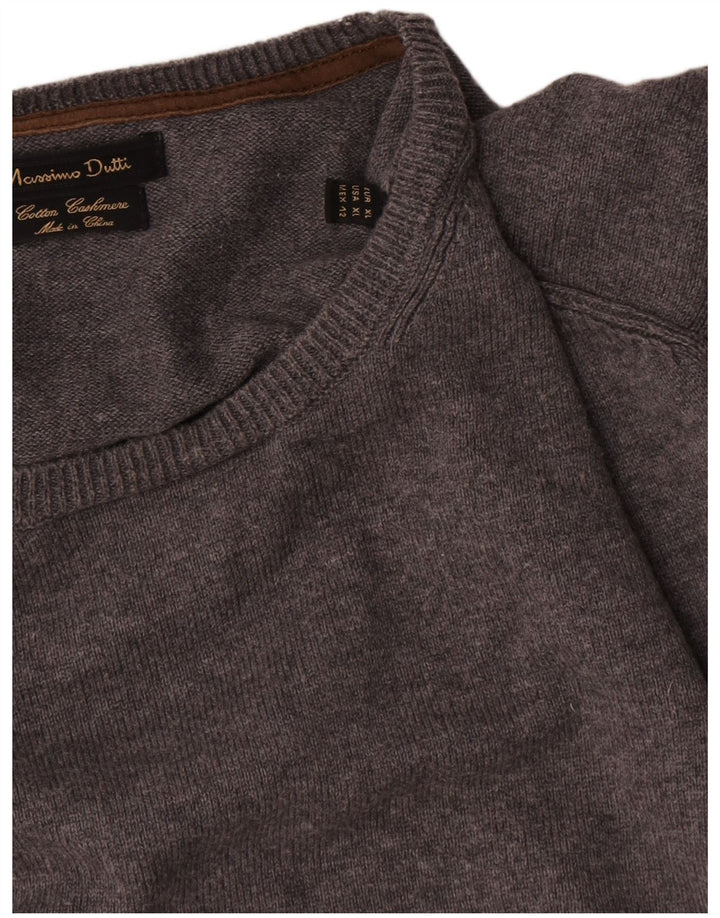 Massimo Dutti Herre sweater med rund hals XL Grå bomuld